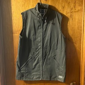 Olive Men's Sleeveless Vest Small